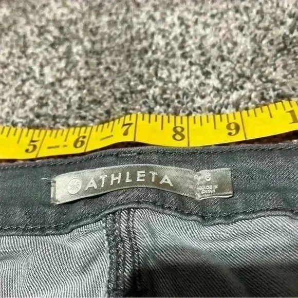 Athleta Jeans Women 6 Grey Sculptek Skinny Mid Rise Stretch Denim Lightweight - Picture 9 of 11
